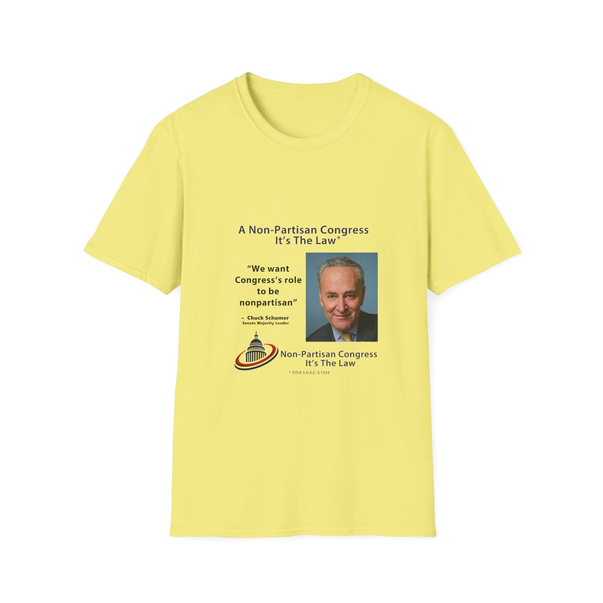 Non-Partisan Congress T-Shirt, featuring Senator Chuck Schumer