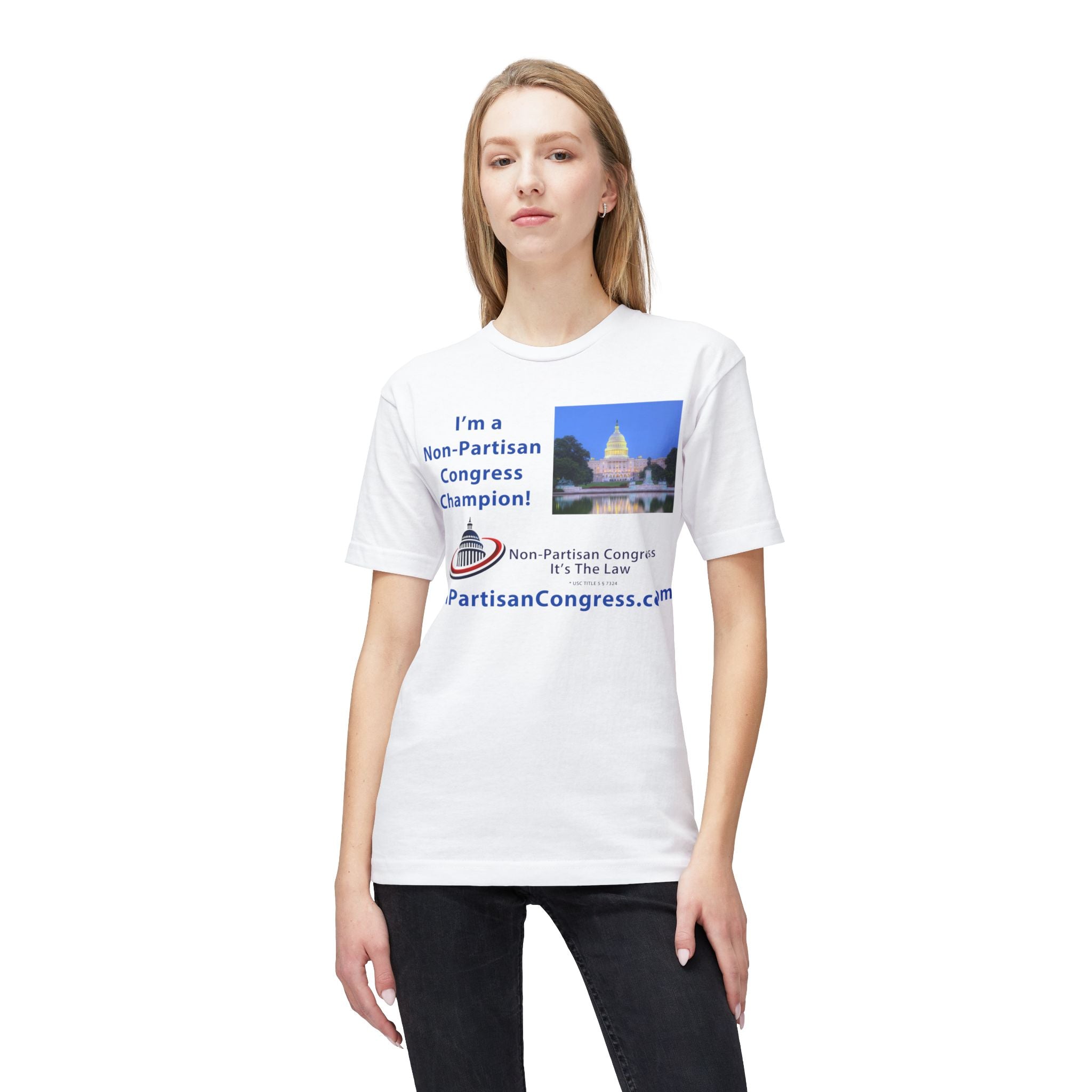 Non-Partisan Congress Midweight T-shirt, Made in USA